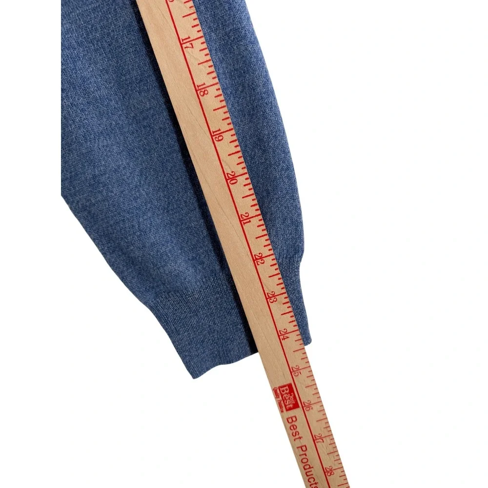 Jos A Bank Signature Polo Sweater Mens X-Large Blue 100% Italian Merino Wool - Picture 4 of 6